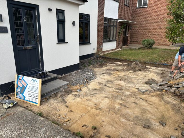 block paved driveway with brick wall in romford 03