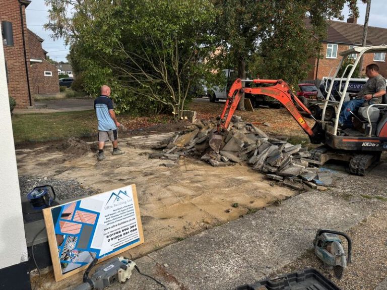 block paved driveway with brick wall in romford 05
