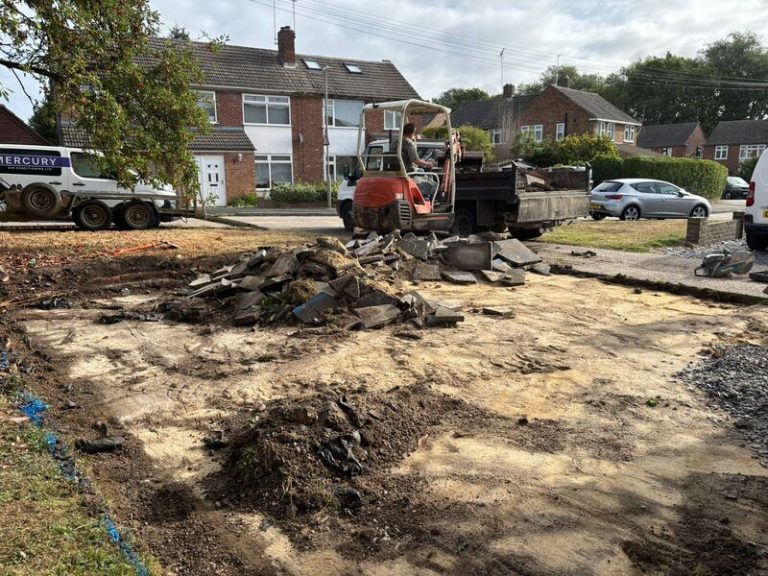 block paved driveway with brick wall in romford 07