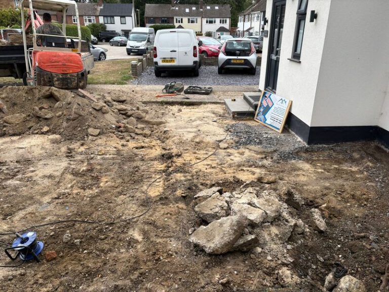 block paved driveway with brick wall in romford 08