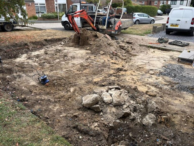 block paved driveway with brick wall in romford 09