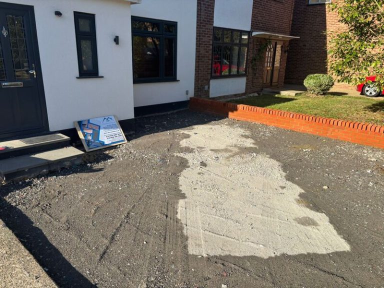 block paved driveway with brick wall in romford 16